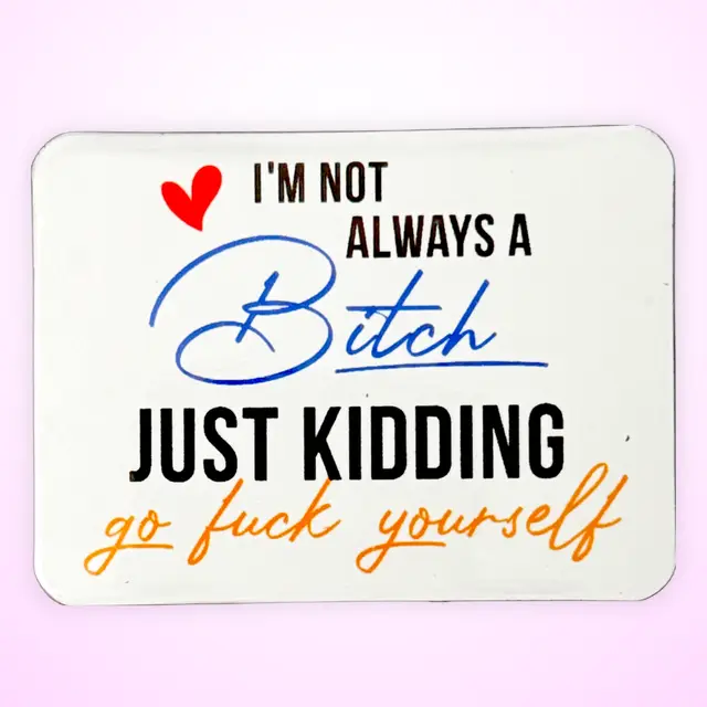 Magnet - I'm not always a bitch, Just kidding, go fuck yourself.
