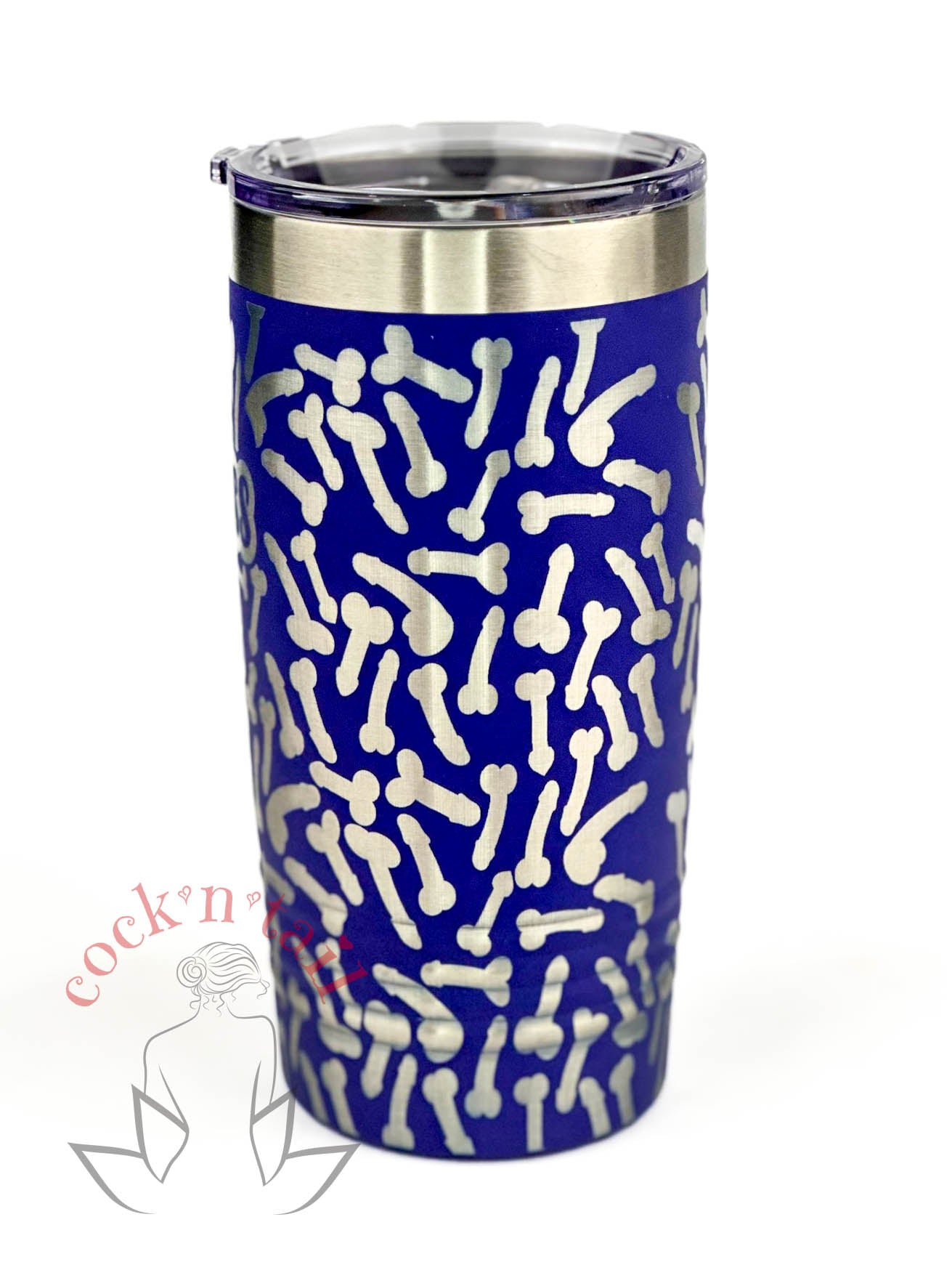 Navy Blue 20 oz. Stainless Steel Polar Camel Tumbler - "Can't Spell Happeniss without Penis"