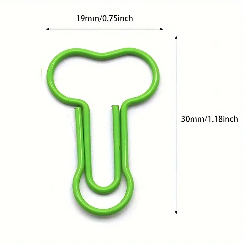 Penis Shaped Paper Clips (10 clips per bag - assorted colors)